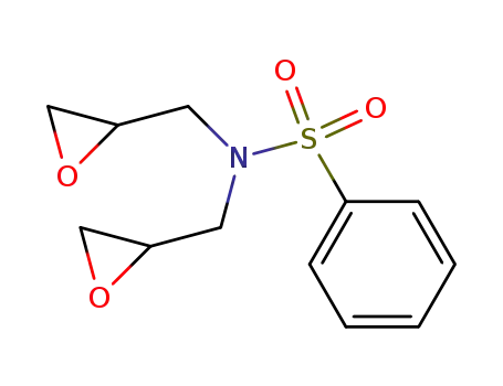 Molecular Structure of 30569-34-7 (Benzenesulfonamide, N,N-bis(oxiranylmethyl)-)