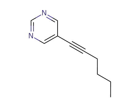 Molecular Structure of 202828-82-8 (Pyrimidine, 5-(1-hexynyl)-)