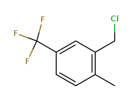 Molecular Structure of 225656-63-3 (2-METHYL-5-(TRIFLUOROMETHYL)BENZYL CHLORIDE)