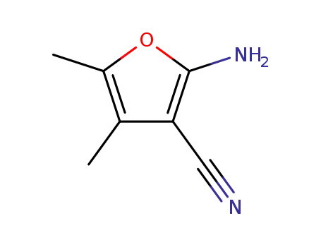 Molecular Structure of 5117-88-4 (2-AMINO-4,5-DIMETHYL-3-FURANCARBONITRILE)