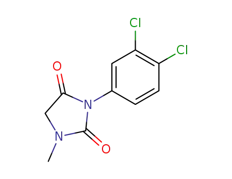 Molecular Structure of 33093-34-4 (2,4-Imidazolidinedione, 3-(3,4-dichlorophenyl)-1-methyl-)