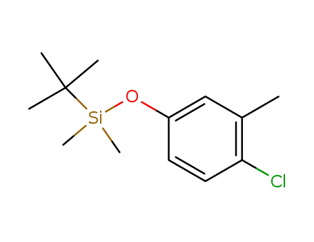 Molecular Structure of 181648-42-0 (tert-butyl-(4-chloro-3-methyl-phenoxy)-dimethyl-silane)