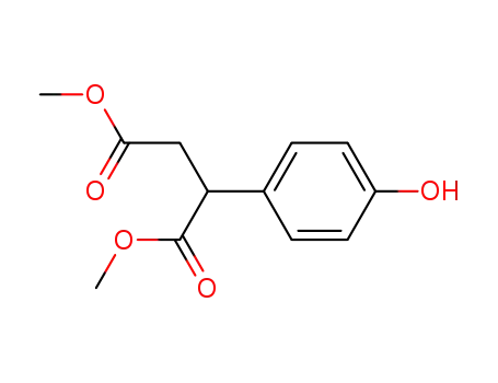 Molecular Structure of 136705-25-4 (Butanedioic acid, 2-(4-hydroxyphenyl)-, 1,4-diMethyl ester)