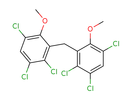 Molecular Structure of 4936-91-8 (bis(2,3,5-trichloro-6-methoxyphenyl)methane)