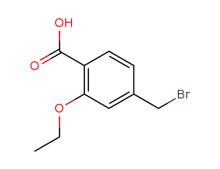 Molecular Structure of 88709-19-7 (Benzoic acid, 4-(bromomethyl)-2-ethoxy-)