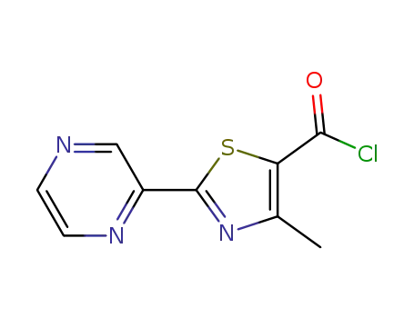 Molecular Structure of 257876-11-2 (4-METHYL-2-(2-PYRAZINYL)-1,3-THIAZOLE-5-CARBONYL CHLORIDE)