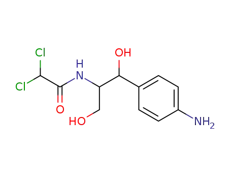 Molecular Structure of 17364-04-4 (1-(4-Aminophenyl)-2-(dichloroacetylamino)-1,3-propanediol)