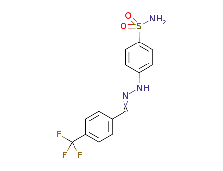 Molecular Structure of 509112-67-8 (1-(4-trifluoromethylbenzylidene)-2-(4-(aminosulfonyl)phenyl)hydrazine)