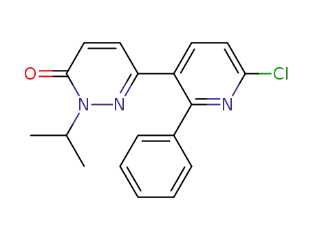 Molecular Structure of 671201-87-9 (3(2H)-Pyridazinone, 6-(6-chloro-2-phenyl-3-pyridinyl)-2-(1-methylethyl)-)
