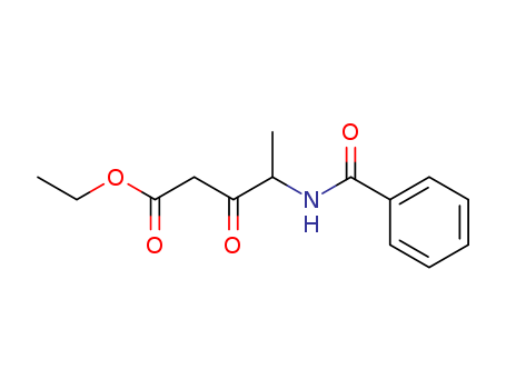 Molecular Structure of 100718-97-6 (Pentanoic acid, 4-(benzoylamino)-3-oxo-, ethyl ester)