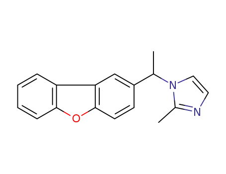 Molecular Structure of 1449604-23-2 (1-(1-(dibenzo[b,d]furan-2-yl)ethyl)-2-methyl-1H-imidazole)