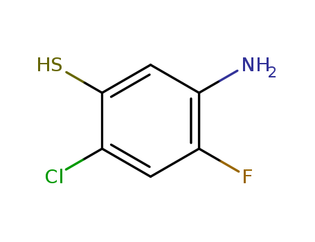 Molecular Structure of 99719-10-5 (Benzenethiol, 5-amino-2-chloro-4-fluoro-)