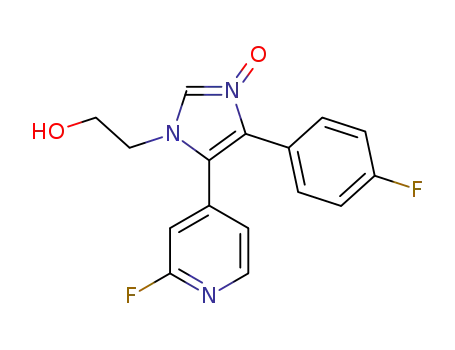 Molecular Structure of 1009308-69-3 (2-[4-(4-Fluorophenyl)-5-(2-fluoro-pyridin-4-yl)-3-oxy-imidazol-1-yl]-ethanol)