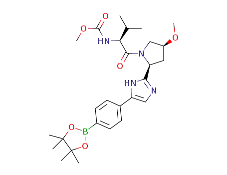 methyl ((S)-1-((2S,4S)-4-methoxy-2-(5-(4-(4,4,5,5-tetramethyl-1,3,2-dioxaborolan-2-yl)phenyl)-1H-imidazol-2-yl)pyrrolidin-1-yl)-3-methyl-1-oxobutan-2-yl)carbamate