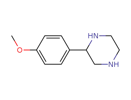 Molecular Structure of 91517-26-9 (2-(4-METHOXY-PHENYL)-PIPERAZINE)