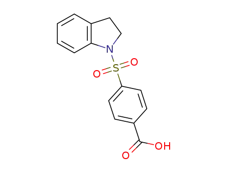 Molecular Structure of 485769-38-8 (4-(2,3-DIHYDRO-1H-INDOL-1-YLSULFONYL)BENZOIC ACID)