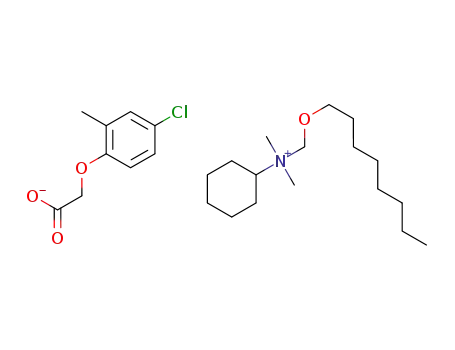 Molecular Structure of 1616668-06-4 (cyclohexyldimethyloctyloxymethylammonium 4-chloro-2-methylphenoxyacetate)