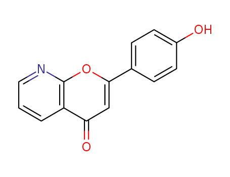 Molecular Structure of 884500-72-5 (2-(4-Hydroxyphenyl)pyrano[2,3-b]pyridin-4-one)