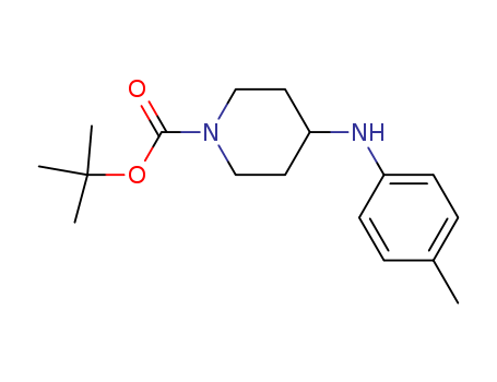501673-99-0,1-BOC-4-[(4-METHYLPHENYL)AMINO]-PIPERIDINE,tert-Butyl 4-(p-toluidino)piperidin-1-carboxylate;4-p-tolylamino-piperidine-1-carboxylic acid tert-butyl ester;1-Boc-4-[(4-methylphenyl)amino]-piperidine;1-(tert-butoxycarbonyl)-4-[(4-methylphenyl)amino]piperidine;