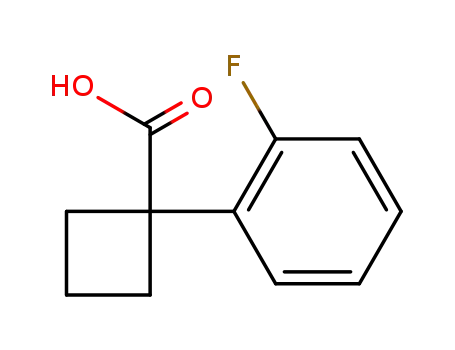 Molecular Structure of 151157-48-1 (1-(2-Fluorophenyl)cyclobutanecarboxylic acid)