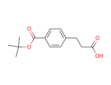 Molecular Structure of 86208-18-6 (3-<4-(tert-butoxycarbonyl)phenyl>propionic acid)