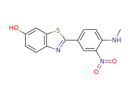Molecular Structure of 926892-31-1 (6-Benzothiazolol, 2-[4-(methylamino)-3-nitrophenyl]-)