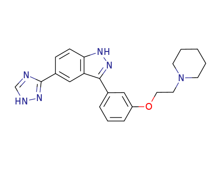 3-[3-[2-(1-Piperidinyl)ethoxy]phenyl]-5-(1H-1,2,4-triazol-5-yl)-1H-indazole