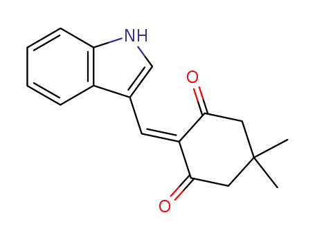 Molecular Structure of 40302-35-0 (2-(1H-INDOL-3-YLMETHYLENE)-5,5-DIMETHYL-1,3-CYCLOHEXANEDIONE)