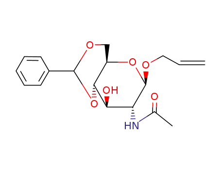 Molecular Structure of 65947-37-7 (.beta.-D-Glucopyranoside, 2-propenyl 2-(acetylamino)-2-deoxy-4,6-O-(phenylmethylene)-)