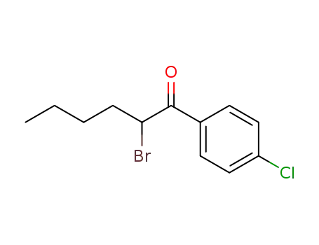 Molecular Structure of 2001-08-3 (1-Hexanone, 2-bromo-1-(4-chlorophenyl)-)
