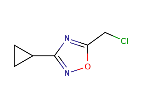 Molecular Structure of 119223-01-7 (5-(chloromethyl)-3-cyclopropyl-1,2,4-oxadiazole(SALTDATA: FREE))