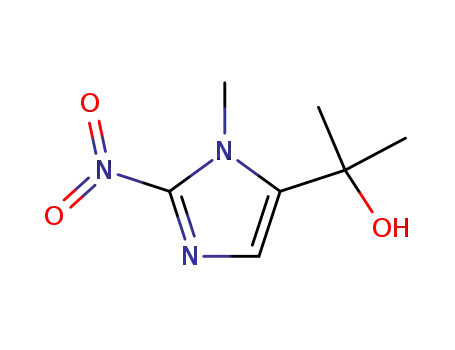 Molecular Structure of 60628-92-4 (α,α,1-Trimethyl-2-nitro-1H-imidazole-5-methanol)