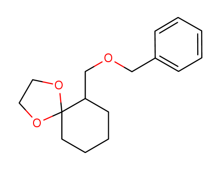Molecular Structure of 195049-52-6 (1,4-Dioxaspiro[4.5]decane, 6-[(phenylmethoxy)methyl]-)