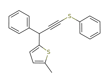 Molecular Structure of 1062602-52-1 (5-methyl-2-[1'-phenyl-3'-(phenylsulfanyl)prop-2'-ynyl]thiophene)