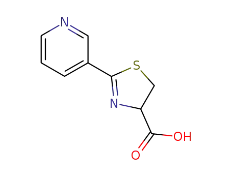 Molecular Structure of 116247-03-1 (2-PYRID-3-YL-4,5-DIHYDRO-1,3-THIAZOLE-4-CARBOXYLIC ACID)
