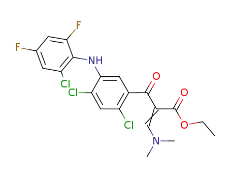 2-[2,4-dichloro-5-(2-chloro-4,6-difluoro-phenylamino)-benzoyl]-3-dimethylamino-acrylic acid ethyl ester