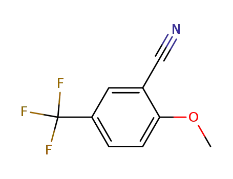 Molecular Structure of 34636-92-5 (2-Methoxy-5-(trifluoromethyl)benzonitrile)