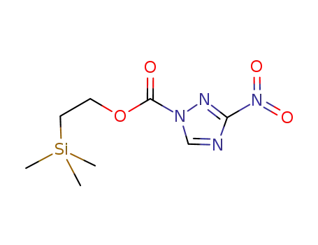 Molecular Structure of 1001067-09-9 (2-(trimethylsilyl)ethyl 3-nitro-1H-1,2,4-triazole-1-carboxylate)