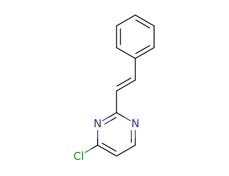 Molecular Structure of 1245652-84-9 ((E)-4-chloro-2-styrylpyrimidine)