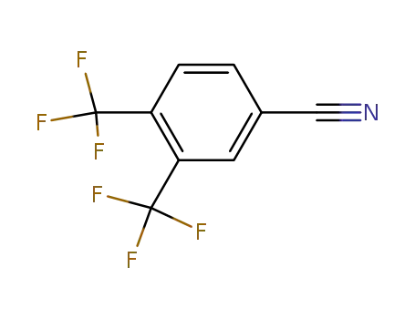 Molecular Structure of 129604-24-6 (Benzonitrile, 3,4-bis(trifluoromethyl)-)