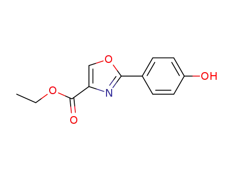 Molecular Structure of 200400-76-6 (Ethyl 2-(4'-hydroxyphenyl)-1,3-oxazole-4-carboxylate)