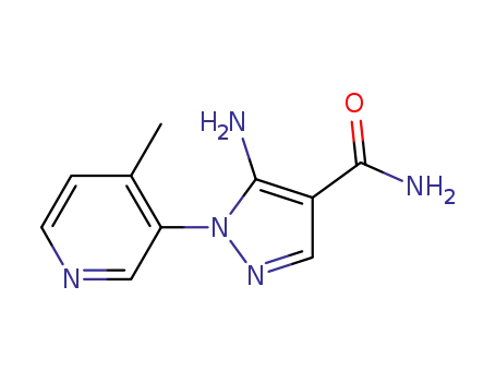 Molecular Structure of 794569-05-4 (1H-Pyrazole-4-carboxamide,5-amino-1-(4-methyl-3-pyridinyl)-(9CI))