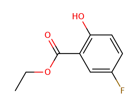 Molecular Structure of 443-12-9 (5-FLUORO-2-HYDROXYBENZOIC ACID ETHYL ESTER)