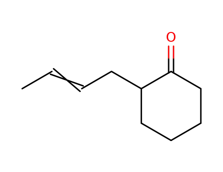Molecular Structure of 4187-81-9 (Cyclohexanone, 2-(2-butenyl)-)