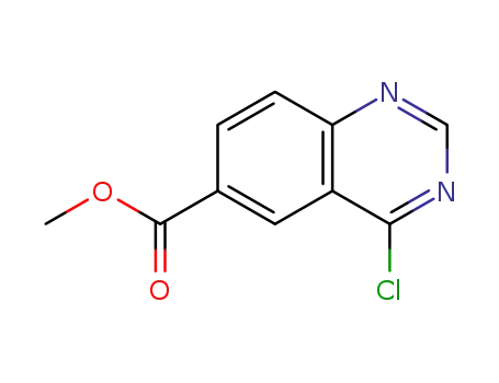 Molecular Structure of 152536-17-9 (6-Quinazolinecarboxylic acid, 4-chloro-, methyl ester)