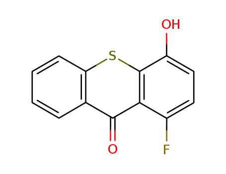Molecular Structure of 106032-19-3 (9H-Thioxanthen-9-one, 1-fluoro-4-hydroxy-)