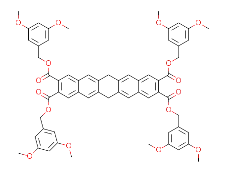 Molecular Structure of 1353640-13-7 (6,13-dihydropentacene-2,3,9,10-tetracarboxylic acid tetrakis(3,5-bis(3,5-dimethoxy)benzyloxy)ester)