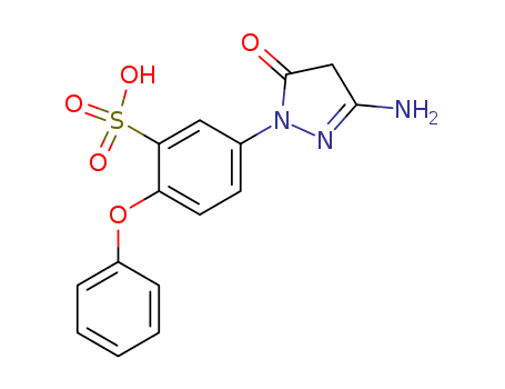 5-(3-AMINO-5-OXO-2-PYRAZOLIN-1-YL)-2-PHENOXYBENZENESULFONIC ACID