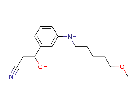 3-hydroxy-3-(3-(5-methoxypentylamino)phenyl)propanenitrile