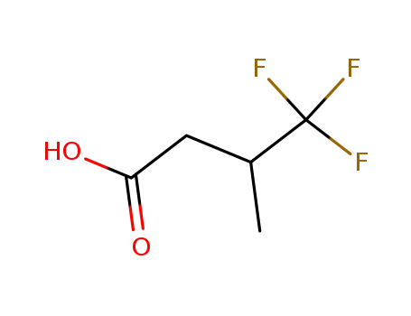 Molecular Structure of 348-75-4 (3-Trifluoromethylbutyric acid)